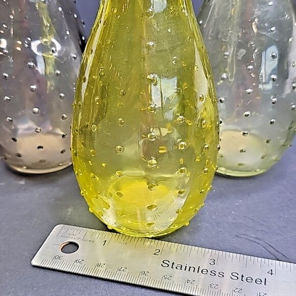 Hobnail Glass Bud Vases Set Of 3,  MCM Vintage 5.50” - Picture 14 of 16